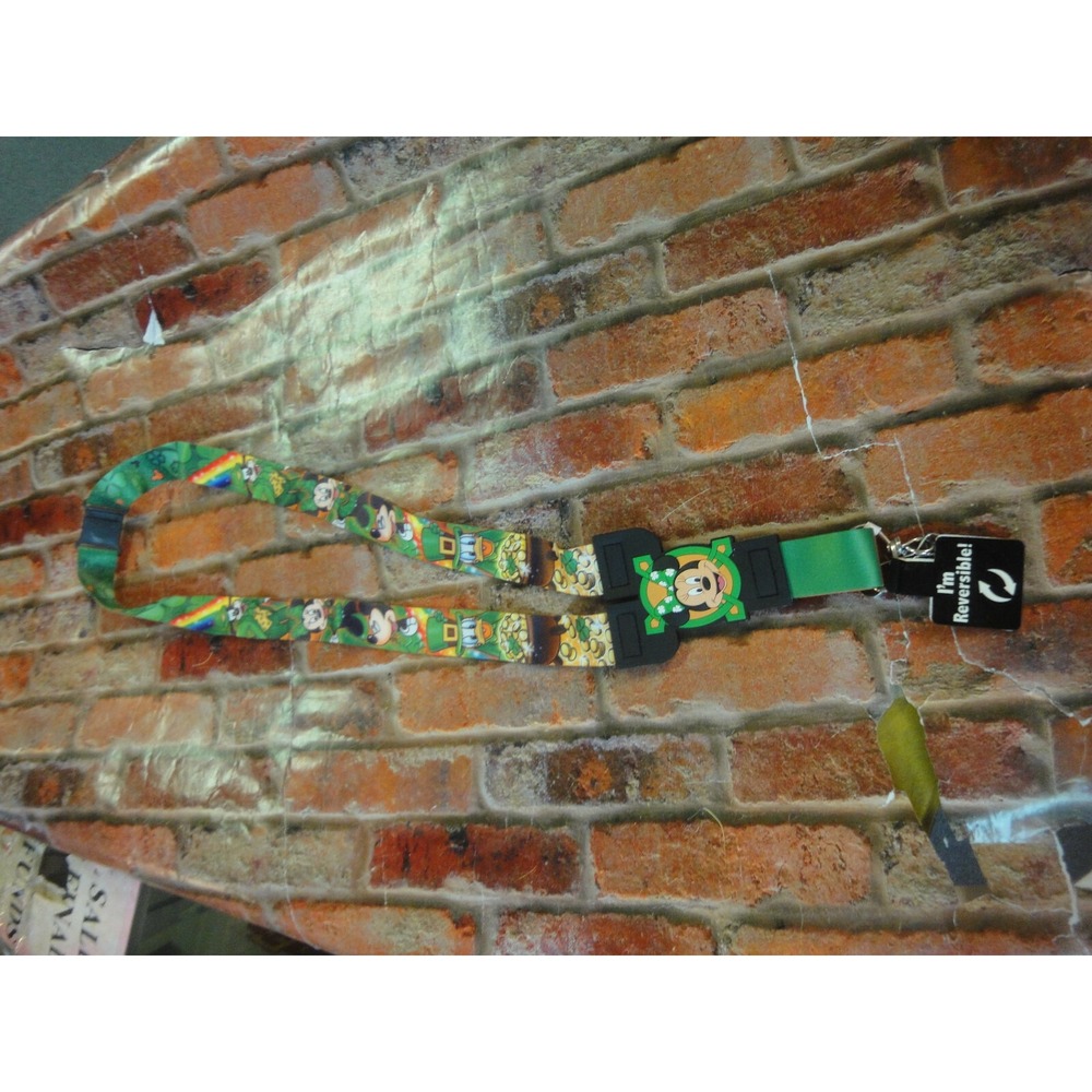 Disney Mickey Mouse Donald Duck Minnie Goofy St patricks day lanyard shamrocks +